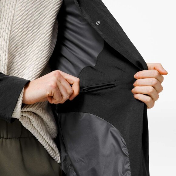 lululemon athletica Black Trench Coat - Picture 7 of 15